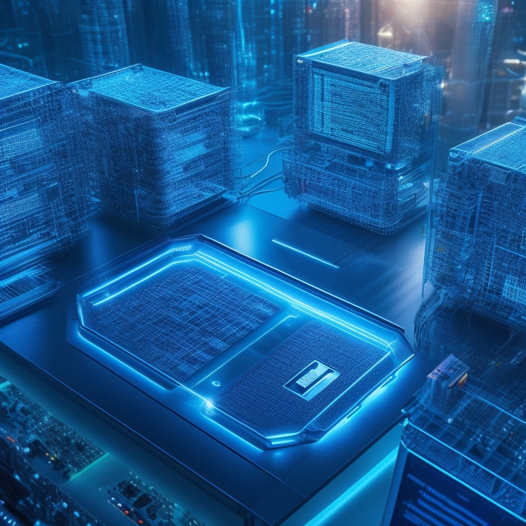 A futuristic digital landscape with a fortified online shopping cart at its center, surrounded by shields, locks, and cybersecurity wires, amidst a backdrop of coding scripts and circuit boards.