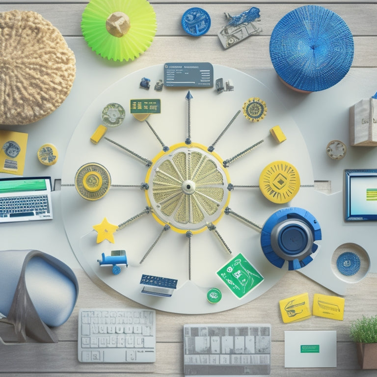 A stylized illustration of intertwined gears, with a laptop and online course icons at the center, surrounded by e-commerce symbols (shopping carts, credit cards) and integration arrows.