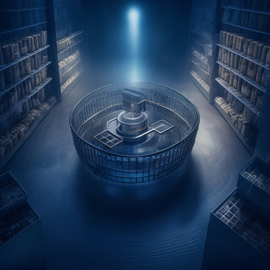 A labyrinthine maze with a faint shopping cart icon at its center, surrounded by broken mirrors, shattered clocks, and twisted puzzle pieces, shrouded in a dark, gradient fog.