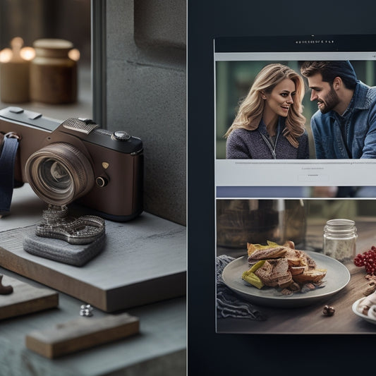 A split-screen image with a Shopify storefront on the left, featuring a puzzle piece fitting perfectly, symbolizing pros, and a puzzle piece not fitting on the right, representing cons.