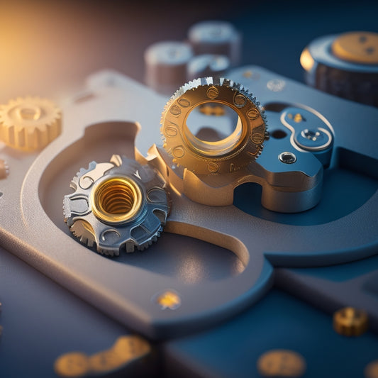 An illustration of a puzzle piece being lifted out of a worn, outdated puzzle and fitted into a shiny, modern one, surrounded by gears, cogs, and subtle hints of coding symbols.
