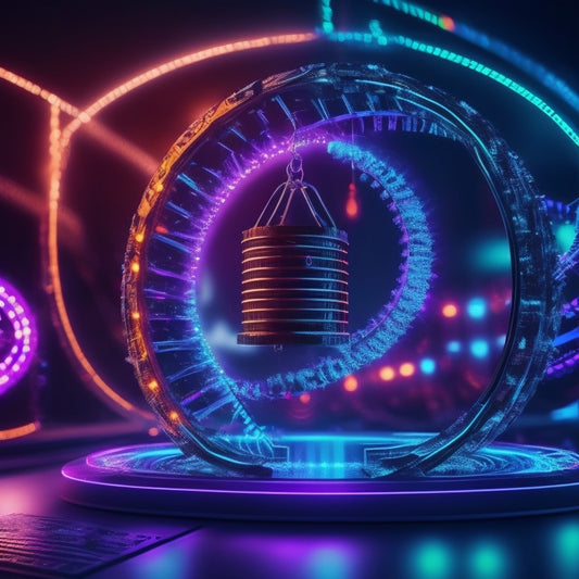 A futuristic, glowing DNA double helix structure rising from a sleek, modern e-commerce platform, surrounded by swirling digital transactions and currency symbols in a vibrant, neon-lit cyberpunk atmosphere.