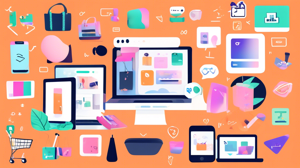 A collage of various Shopify apps used for customizing an online store, including apps for adding custom elements to the checkout page, creating personalized product recommendations, and managing soci