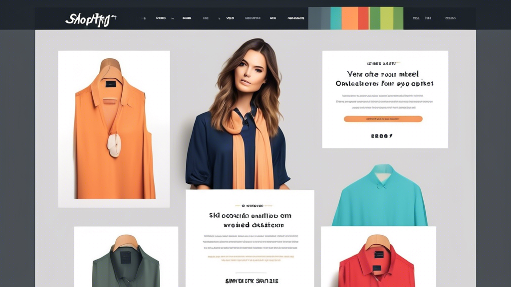 Create an image of a sleek and professional online Shopify store layout, with strategic call-to-action buttons, easy navigation, and engaging product displays that invite customers to explore and make purchases. The design should convey a sense of tr