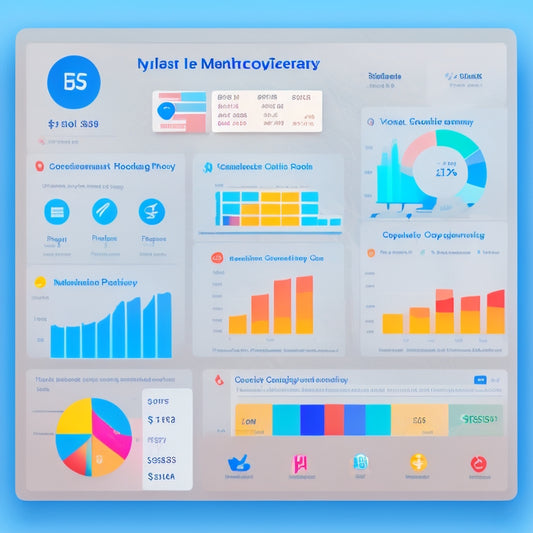 A stylized illustration of a merchant's dashboard with various icons and graphs, featuring a prominent Google Merchant Center logo, surrounded by optimized product listings and rising sales charts.