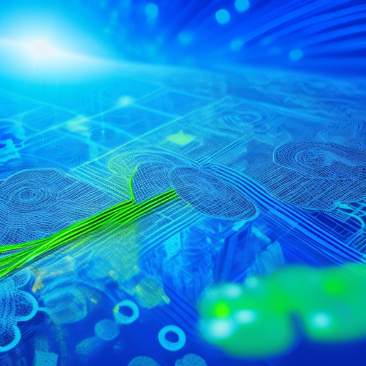 A stylized illustration of a four-leaf clover, its leaves formed by intertwining payment cards, surrounded by swirling patterns of circuits and wires, set against a bright blue background with subtle gradient effects.
