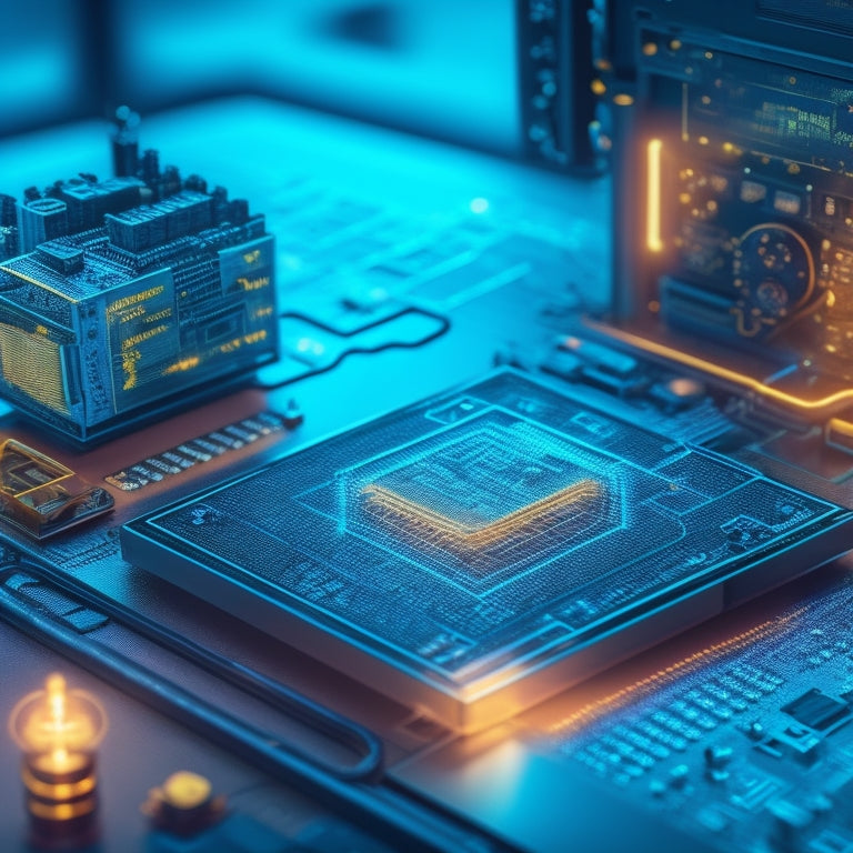 A futuristic illustration of a digital key unlocking a tablet screen, revealing a miniature University of Waterloo campus with glowing circuit boards and wires connecting its buildings, surrounded by coding symbols and gears.
