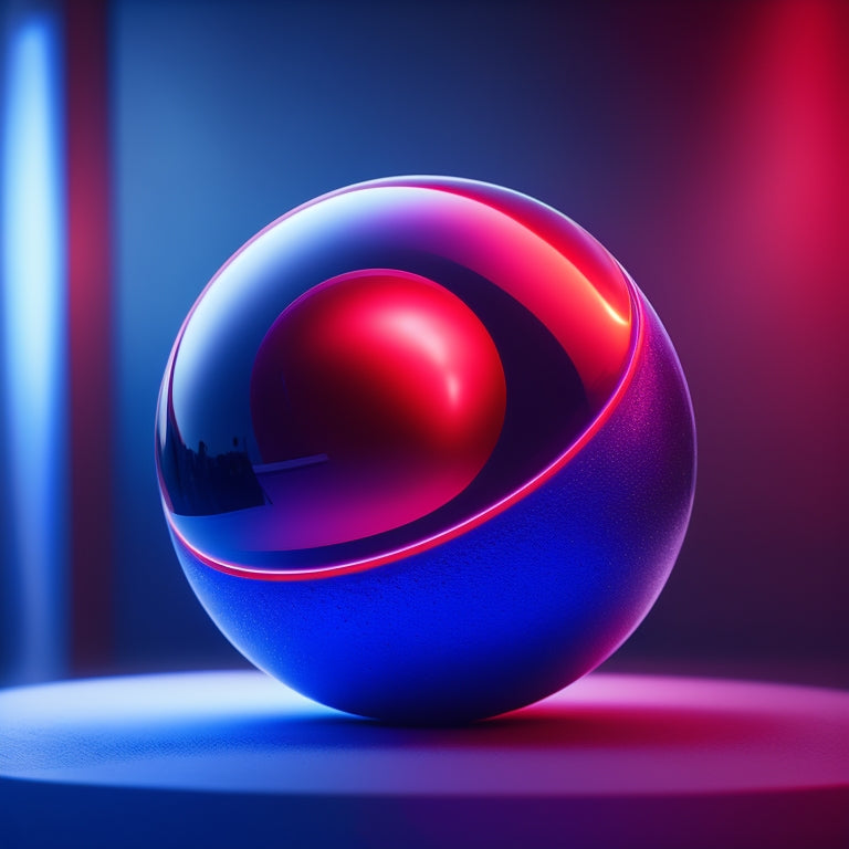 A dramatic, dark-blue background with two contrasting, glowing orbs: a sleek, silver sphere representing Shopify Plus and a bold, crimson orb symbolizing Magento 2, clashing in mid-air.