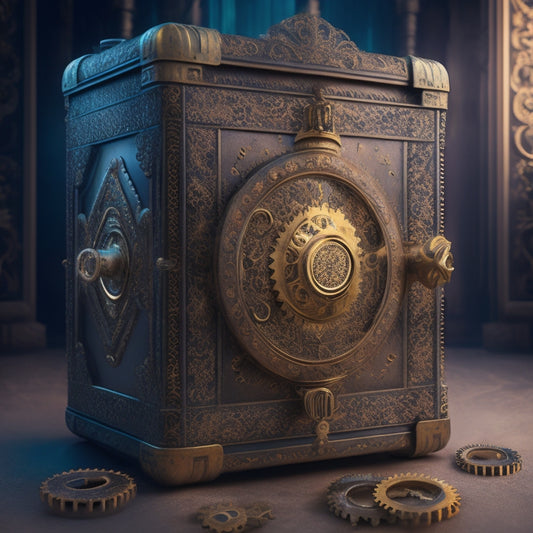 A stylized illustration of a locked treasure chest with a square-shaped keyhole, surrounded by intricate gears and cogs, with a faint glow emanating from the keyhole, symbolizing unlocking powerful tools.