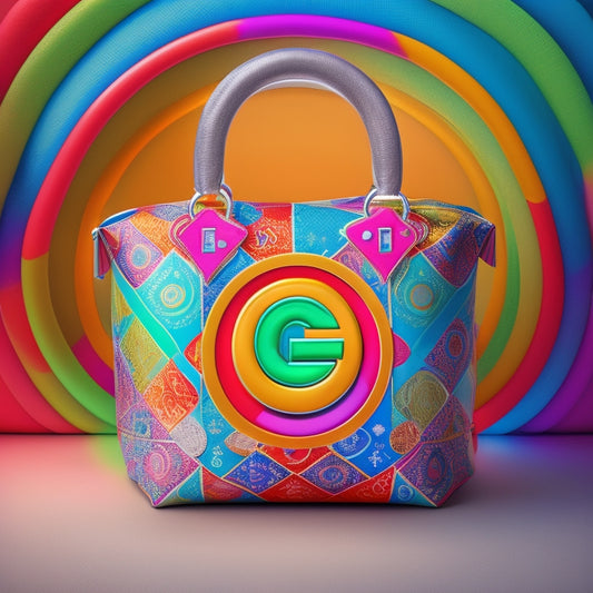 A stylized illustration of a padlock with a shopping bag and Google's colorful logo integrated into the design, surrounded by subtle, swirling patterns of ones and zeros.