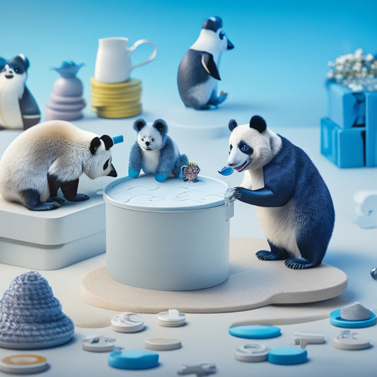 An illustration of a puzzle with a panda and penguin figurines standing on either side, surrounded by scattered website icons, with a magnifying glass hovering above, highlighting a few fitting pieces.