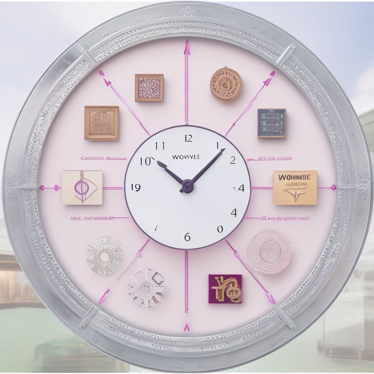 An illustration of a simplified workflow diagram, featuring a WooCommerce storefront in the background, with a clock and gears in the foreground, surrounded by swooping arrows and flowing lines, conveying efficiency and speed.