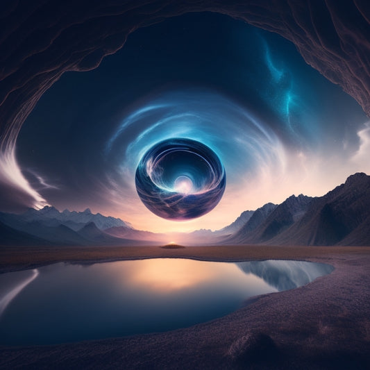 A surreal digital landscape with a lone, glowing webpage floating in mid-air, surrounded by swirling vortex of 1s and 0s, as if being sucked into a dark, infinite abyss.