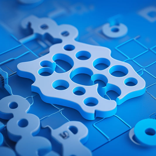 An illustration of interconnected gears, wires, and puzzle pieces forming a cohesive whole, set against a clean, minimalist background with a subtle gradient of blues and whites, evoking efficiency and harmony.
