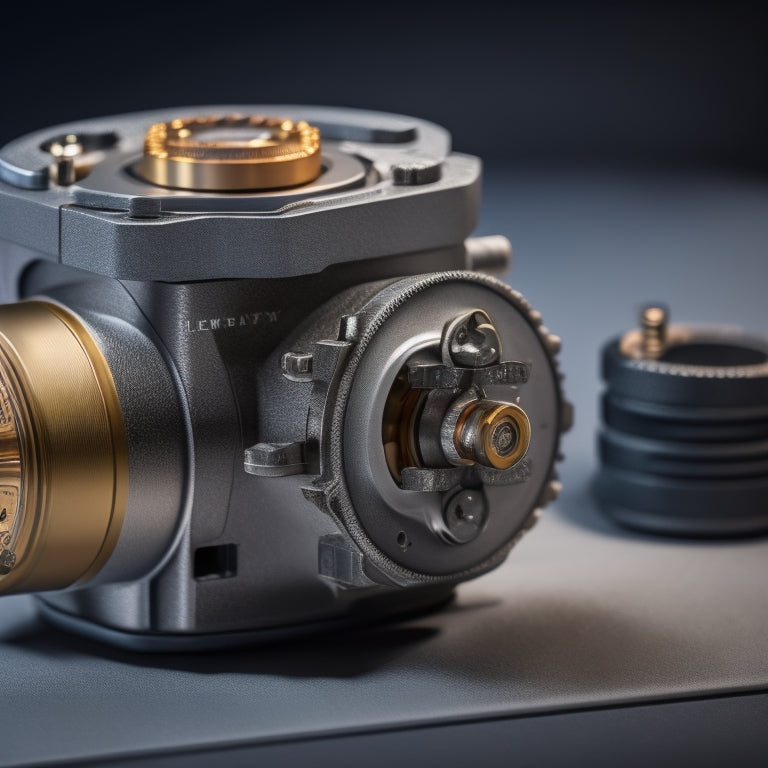 A close-up of a Haas rotary tool with its outer casing removed, revealing intricate mechanical components and wiring, set against a clean, gray background with subtle gradient effect.