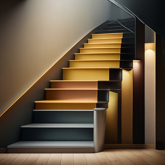 An illustration of a staircase with each step representing a milestone in digital product adoption, with a subtle gradient of darker to lighter shades, symbolizing progress and growth.