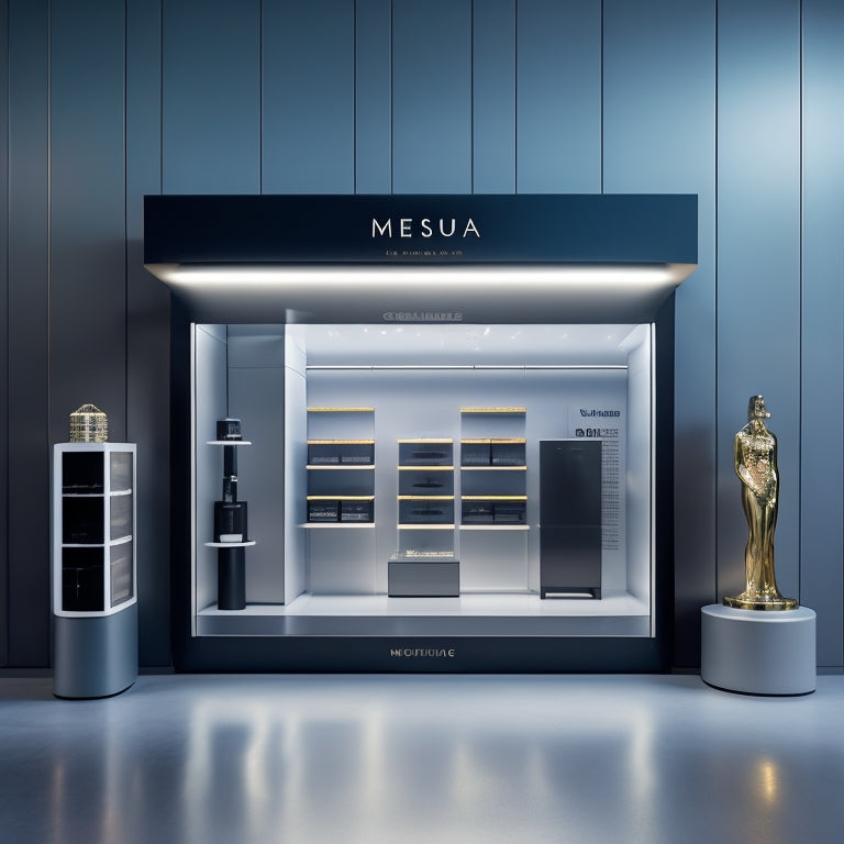 A futuristic e-commerce storefront with a customizable, modular design, featuring a sleek, minimalist aesthetic, and a subtle, shimmering effect to represent Medusa's innovative technology.