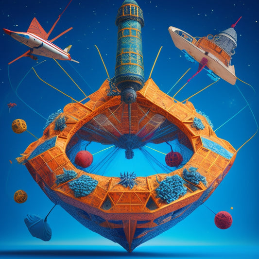 A stylized illustration of a rocket ship stuck in a spider's web, surrounded by broken gears, tangled threads, and scattered puzzle pieces, with a faint e-commerce website screenshot in the background.