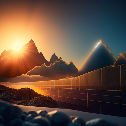 A dramatic, high-contrast image featuring a stylized, ascending stock market graph, with a bright, golden light emanating from the peak, casting a shadow on a dark, textured background.