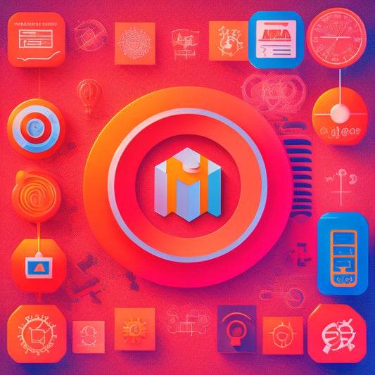 A stylized, modern illustration featuring a Magento logo at its center, surrounded by various learning symbols (e.g., lightbulbs, gears, and puzzle pieces) in a harmonious, swirling pattern.