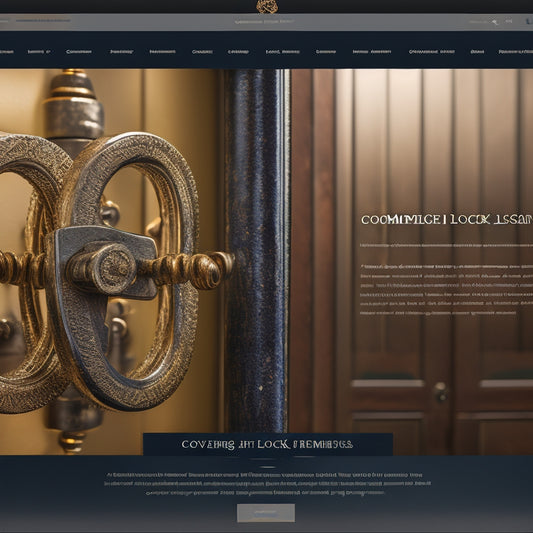 An image of a complex, intertwined network of locks, chains, and gears, with a faint e-commerce website interface in the background, conveying a sense of security and regulation.