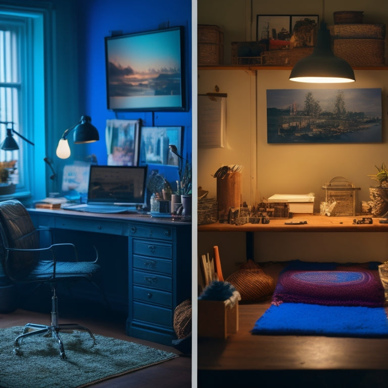 A split-screen image with a dimly lit, cluttered room on the left, representing confusion, and a bright, organized workspace on the right, with a subtle gradient of a pricing graph in the background.