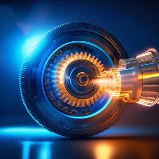 An illustration of a spark plug igniting a group of diverse, connected gears, surrounded by a halo of light, set against a dark blue background with subtle coding patterns.