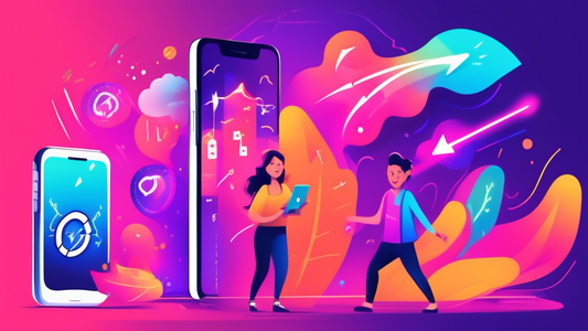 A vibrant and visually engaging image that captures the essence of mobile optimization for Shopify stores. The image should portray a mobile device showcasing a seamlessly optimized Shopify store. Inc