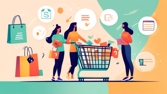 Create an engaging image that depicts the key elements of a successful Shopify store checkout optimization strategy, incorporating the concepts of frictionless shopping experience, persuasive design, 
