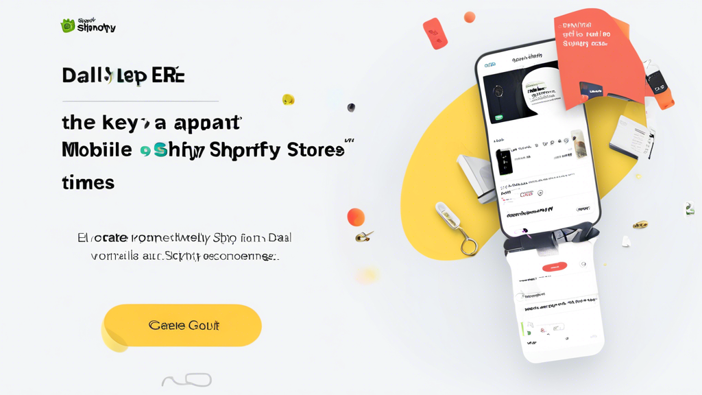 **DALL-E Prompt:**

**Create a visually appealing image that showcases the key elements of mobile optimization for Shopify stores. Depict a mobile phone with a Shopify store on the screen. Integrate e