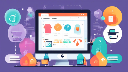 An infographic showing the steps of an A/B testing process, with icons representing Shopify elements, such as a product page, checkout button, and analytics