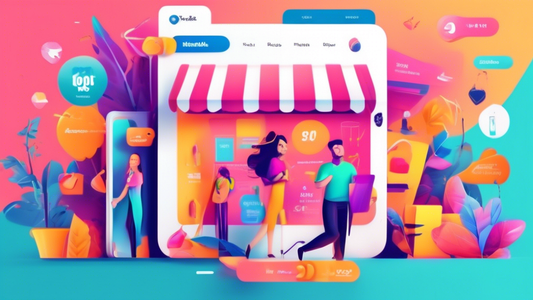 A Shopify store with a high conversion rate, featuring a user-friendly interface, clear product listings, strong calls-to-action, and positive customer testimonials, set against a background of vibran