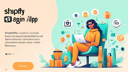 Depict a user-friendly app toolkit for Shopify success, with a cheerful and accessible interface, featuring a diverse array of tools and features designed to streamline and enhance the Shopify experie