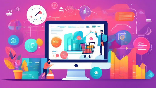 A colorful and engaging infographic with statistics, charts, and visuals that illustrates the best practices for increasing conversion rates on Shopify stores.
