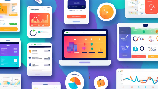 A vibrant and comprehensive dashboard showcasing essential apps for Shopify SEO domination, featuring a variety of icons representing keyword research, analytics, optimization, and marketing automatio