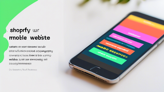 A mobile phone displaying a Shopify store website, with a bar graph in the background showing increasing website traffic and conversions due to improved mobile responsiveness.