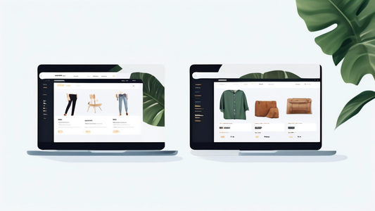 Create an image of a split-screen showcasing two different Shopify store homepages: one with low conversion rates and the other with high conversion rates. The high-converting homepage should feature engaging visuals, clear call-to-action buttons, an