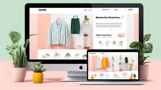 A/B testing on a Shopify website, with different variations of a homepage design shown side-by-side, with analytics and data insights displayed on a dashboard