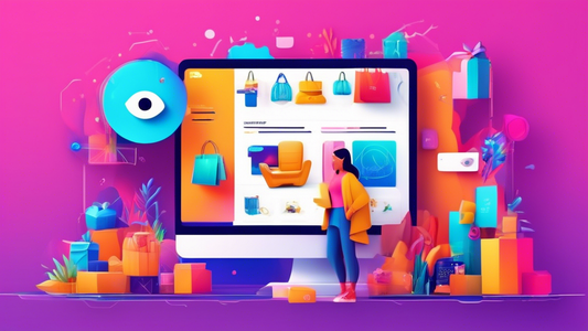 Create an eye-catching image that showcases innovative strategies for boosting user engagement on Shopify, featuring a dynamic composition of interactive elements, vibrant colors, and a modern aesthet
