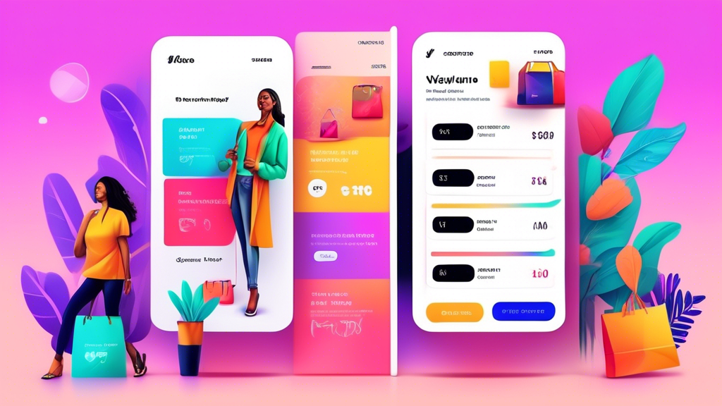 Create an image of a sleek and modern mobile shopping app interface with vibrant product images and a seamless checkout process, showcasing how mobile optimization can boost Shopify sales.