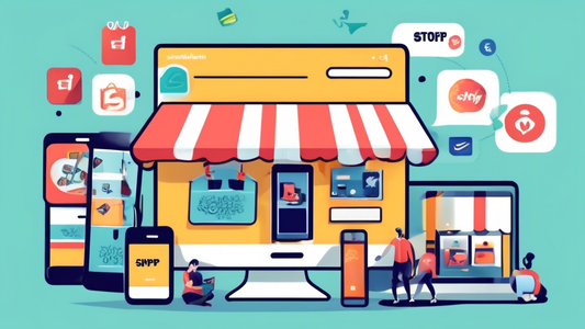 Create a captivating and visually appealing image that depicts essential Shopify apps working together seamlessly to enhance the customer experience and drive conversions. The image should showcase th