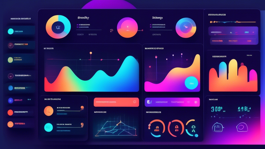 A futuristic dashboard with various conversion optimization tools, such as heatmaps, A/B testing, and analytics, that are connected to a Shopify store, showcasing how these tools can help businesses i