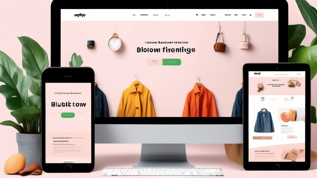 Create an image showcasing a sleek and user-friendly Shopify website interface, with elements such as prominent call-to-action buttons, clean product displays, engaging visuals, and simple navigation menus to demonstrate the essence of conversion opt