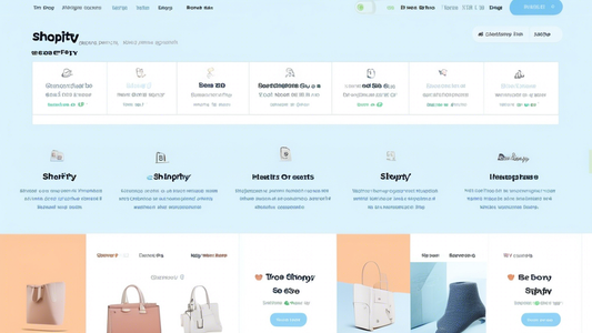 A search engine results page (SERP) for the query SEO for Shopify with the top result being a Shopify help page titled Mastering SEO for Shopify Success. The background is a light blue color and the r