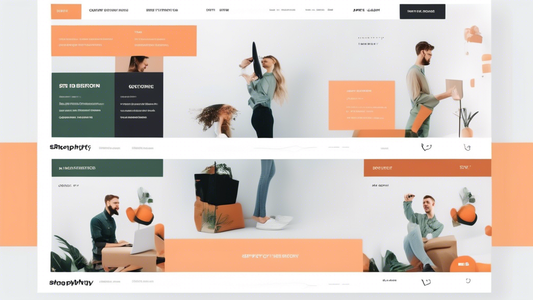 Create an image of a dynamic split-screen showcasing two different Shopify website designs - one before and one after conversion optimization. The before side could feature cluttered interfaces and outdated graphics, while the after side displays a s