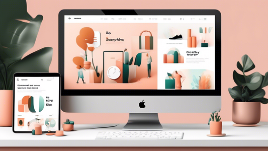 Create an aesthetically pleasing image that captures the essence of boosting Shopify sales through A/B testing. Consider including elements of conversion rate optimization and data-driven decision-mak