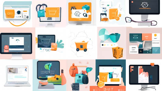 A collage of images that represent conversion optimization tools for Shopify dropshipping, including tools for increasing conversion rates, improving website design, and enhancing the user experience.